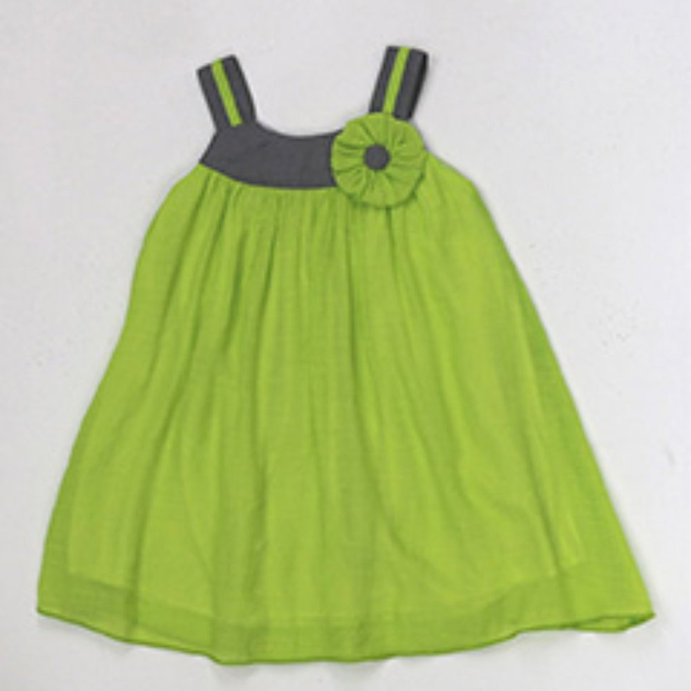 Lele For Kids Bright Green Sleeveless Dress